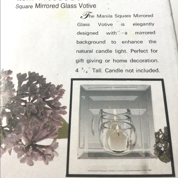 Elements Mirrored Glass Votive/Tea Light Candle Holder NIB - Picture 7 of 7